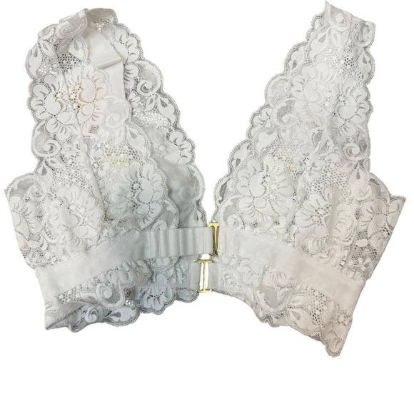 We Are HAH free people womens bra medium white lace Got Ur Back B - Picture 3 of 5